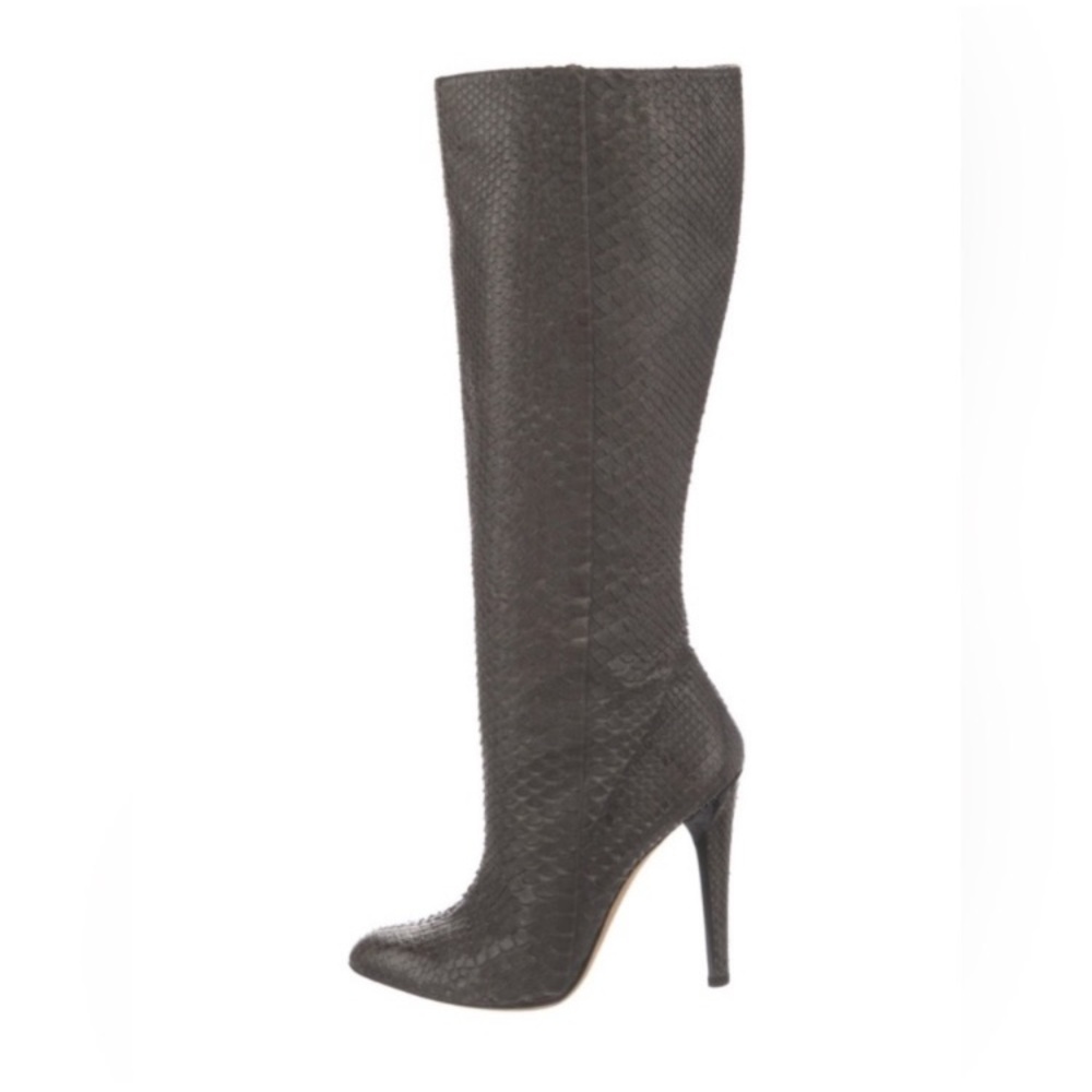 Jimmy Choo Snakeskin Animal Print Knee High Boots 39.5